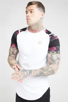 

SikSilk Raglan White Tech Tee Men Top T-Shirts