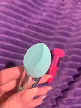 De esponja para base en polvo con cabeza de hongo para mujer, belleza cosmética, almohadillas, brochas de Maquillaje facial, herramientas con mango 1 unidad