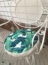 Cushion-Cover Pillow-Case Decorative Home Sofa Throw Linen Cotton Round 45cm Leaf 