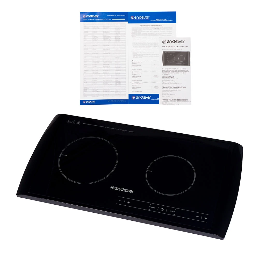 Плита индукционная Endever Skyline IP-54 (Мощность 1600 Вт, 10 программ, LED дисплей, защита от скачков напряжения)