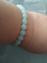 Pulsera de cuentas para mujer, piedra Natural, piedra lunar, cristal redondo, 8mm