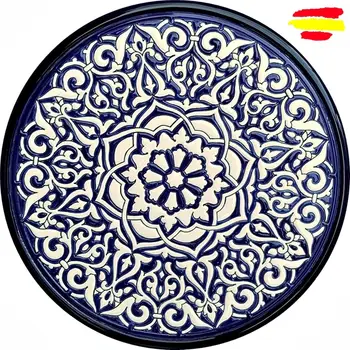 

Ceramics plate high 29 cm/11,4 inch diameter-ceramics Spanish-enameled up handmade-done in spain-MIJASCERAMIC-