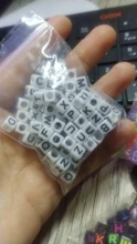 Acrylic Beads Cube Bracelet Necklace Jewelry-Making Alphabet Mixed-Letter Handmade Diy