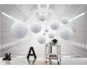 

3D photo wallpaper. Balls in space. Any size. Fast shipping to Russia.