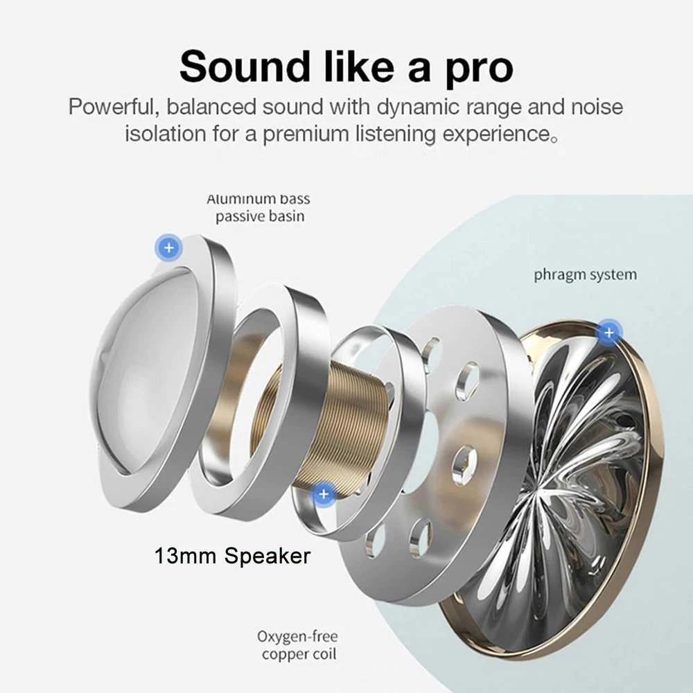 AB1562a Bluetooth Active Noise Cancellation Hybrid ANC Earbuds Rename GPS Metal Hinge Real Metal Vents Wireless Earphones