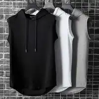 2025 flambant neuf hommes débardeurs gilet sans manches t-shirts pour homme à capuche homme gilets hauts Hip Hop hommes débardeur à capuche t-shirt hommes 2