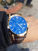 LIGE-Reloj analógico con correa de cuero para hombre, cronógrafo a la moda, de lujo superior, de cuero premium, impermeable, para deporte, nuevo, 2020