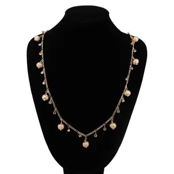 

Chain bbroshka 55536 (Golden, adjustable clasp, jewelery alloy, artificial pearls)