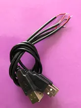 Conector de extensión de Cable de carga, 0,3 m/1m/2m, Cable de alimentación, 2 pines, USB 2,0 A, hembra, macho, 4 pines, DIY, 5V