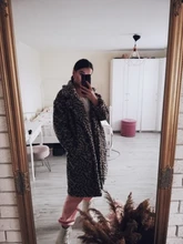 Coats Teddy Bear-Jackets Faux-Fur Leopard Female Long Women Luxury Outerwear Thick Winter