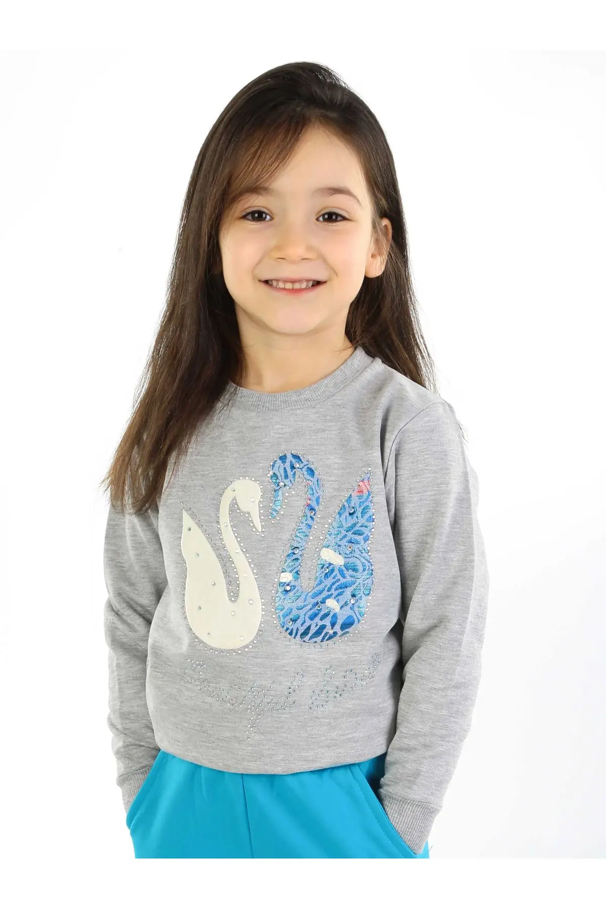 

Gray Seasonal Girl Child Sweatshirt