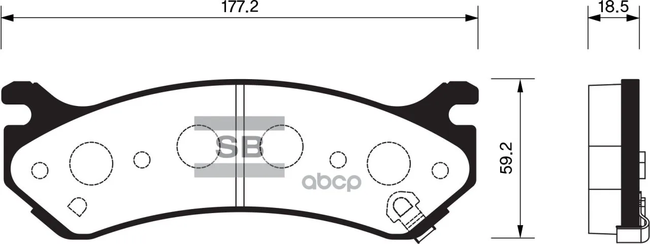 Колодки Тормозные Chevrolet Tahoe/Exspress 1500/2500/Silverado 1500/2500 Пер/Зад Sangsin Brake Sp1298 Sangsin brake арт. SP1298