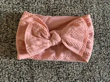 Accesorios para la cabeza para bebé recién nacido, cinta para el pelo de princesa con lazo grande, turbante, Jacquard, Color caramelo, 2019