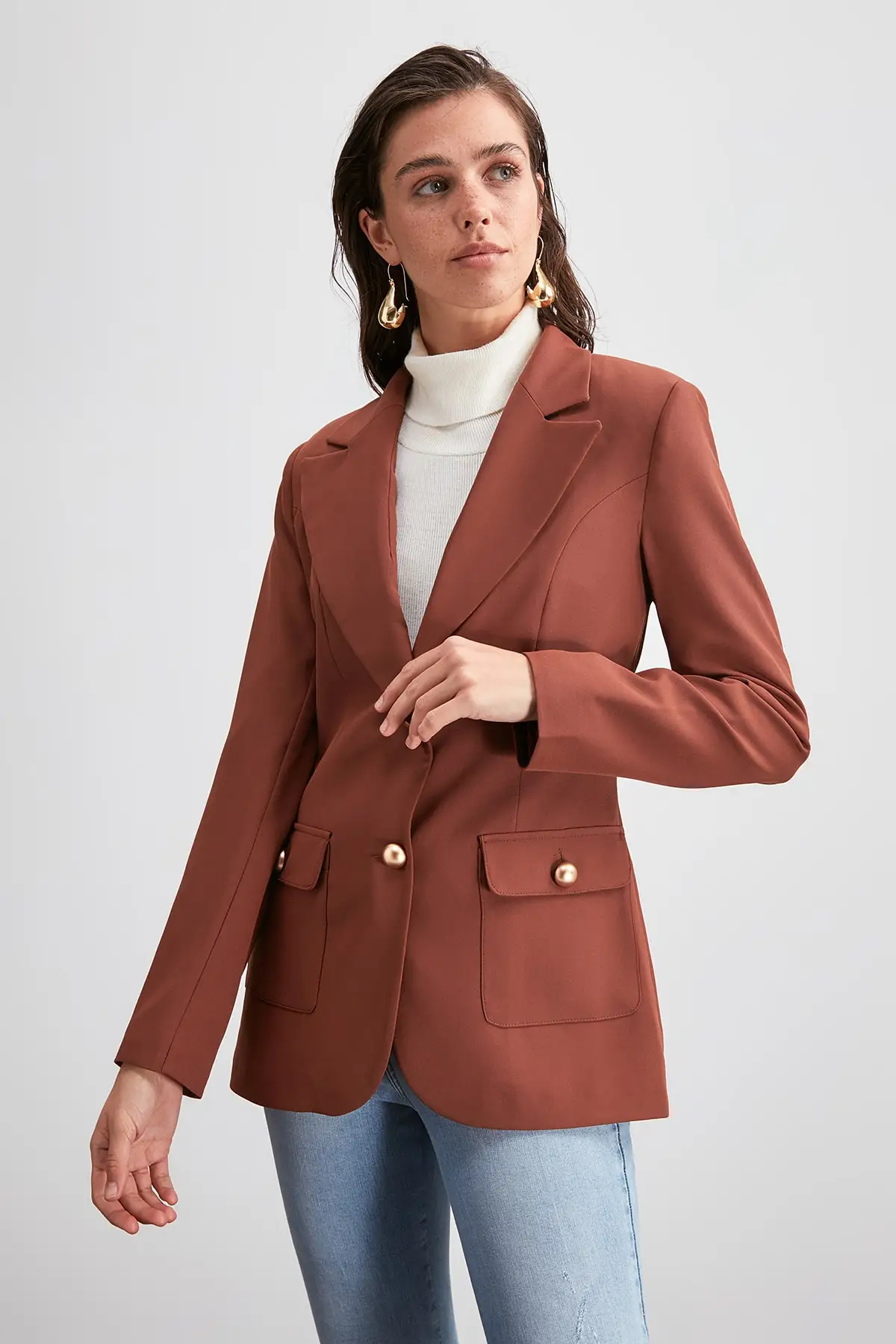 

Trendyol Button Detail Jacket TWOAW20CE0352