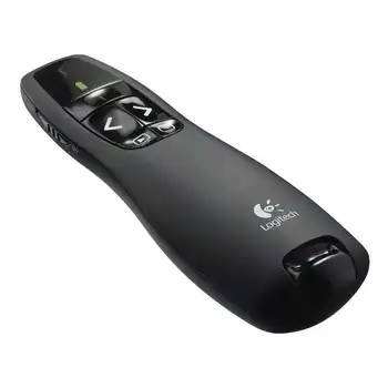 

Wireless Presenter logitech r400-2.4ghz-range 15m-pointer red laser-usb receiver plug and play