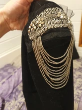 Vintage apliques con cuentas traje de terciopelo de mujer 2020 de moda Sexy sin espalda cuello en V Crossover trajes para mujer Casual cuerpo Femme