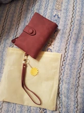 SMOOZA-Cartera de Piel de Mujer, Cartera de Piel de Mujer, billetera mate corta, billetera de Mujer con tres tarjetas plegables, 2020