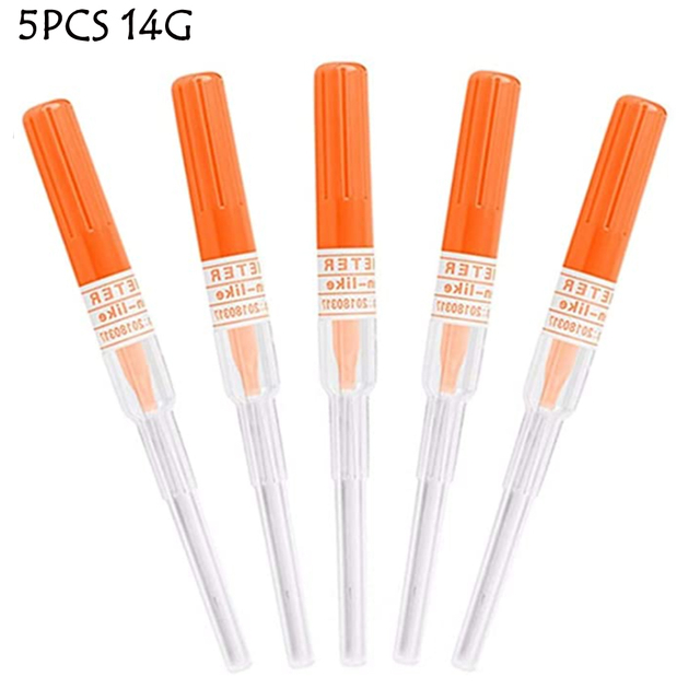 Piercing Needles IV Catheter Needles for Navel Piercing Sterilised Body Tattoo Piercings Tool for Piercing Supplies Kit
