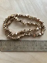 Cuentas chapadas en oro KC, material de cuentas hechas a mano, DIY, pulsera, pendientes, 1 Uds.