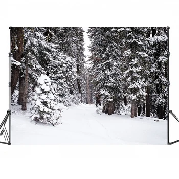 

NEW 2020 Vinyl Studio Photography Backdrop, High Quality Vinyl, wrinkle free - Snowy Forest - Forest with Snow