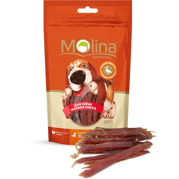 

Molina delicacy D/dogs of small breeds duck Wood, 50g. 12 PCs
