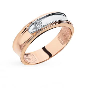 

Gold ring with diamond sunlight sample 585