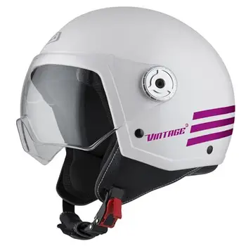 

JET HELMET NZI VINTAGE 3 TRIBAND WHITE PINK
