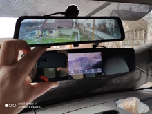Camera Dashcam Driving Lens Video-Recorder Rearview-Mirror Car Dvr Gps Fhd 12-Inch VVCAR-V17