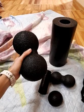 3/5 Uds Yoga de rodillos de masaje y pelota para hacer ejercicio juego de rodillo de espuma para el dolor de espalda auto-miofascial tratamiento Pilates músculo de ejercicios