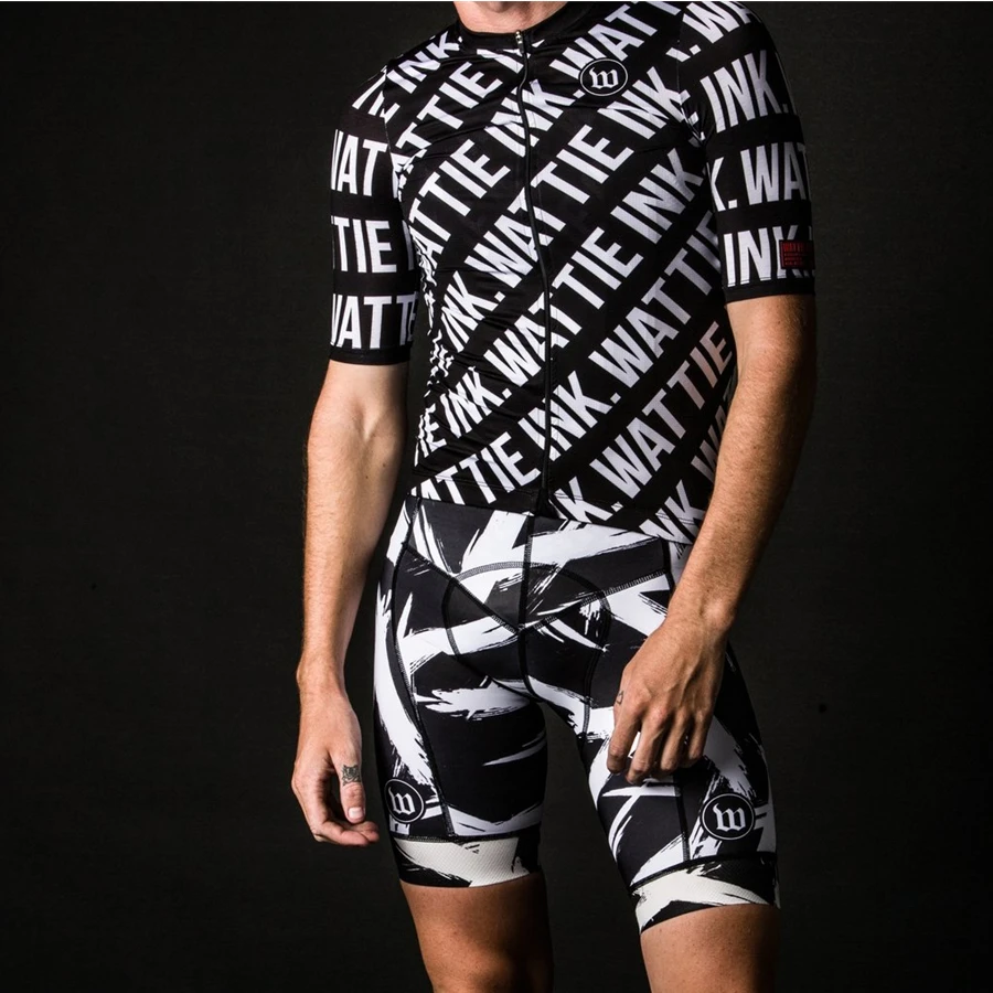 WATTIE INK летняя одежда для велоспорта на открытом воздухе Мужская футболка с коротким рукавом для велосипеда MTB Джерси комплект roupa ciclismo uniforme bib shorts - Цвет: Лаванда