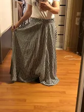 Faldas largas a cuadros para mujer, Faldas plisadas Vintage con cremallera, estilo bohemio con bolsillos, 2020