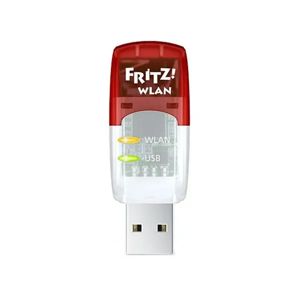 Wi-Fi сетевая карта Fritz! AC430 5 ГГц 433 Мбит/с USB прозрачный красный