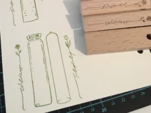Yoofun-10 sellos de goma de madera para sala de investigación, diseño de hojas de flores, bricolaje, diario de Scrapbooking, sello estándar de decoración artesanal