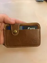 Tarjetero de cuero de negocios para hombre, billetera delgada con bloqueo, monedero, tarjetero