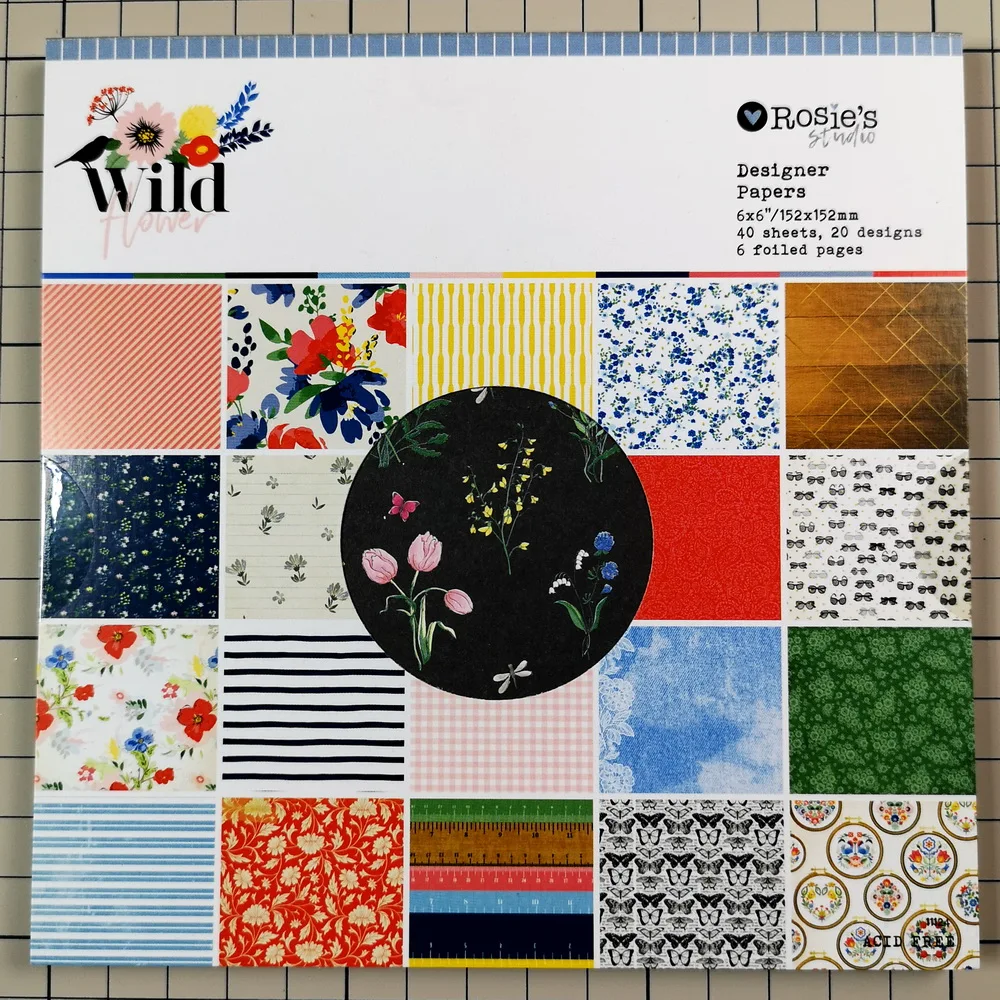 

CRZCrafter 152x152mm 6 inch Scrapbooking Paper Pad 40 sheets Craft Paper Background pack Acid free
