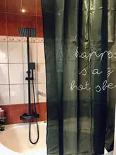 Bathroom Faucet Black Rain Shower Head Thermostatic Bath Faucet Wall Mounted Bathtub