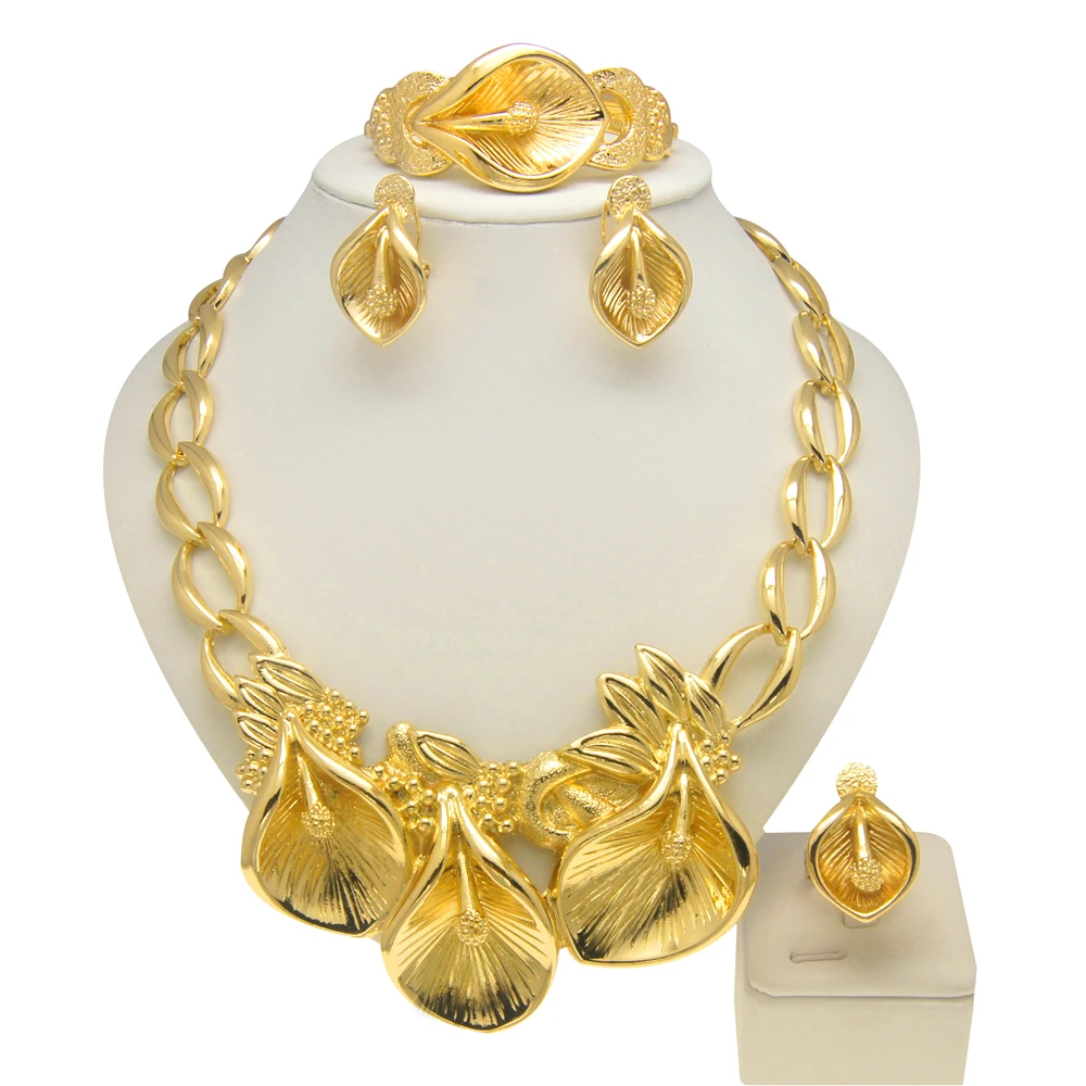 Romanian Gold Style Jewelry Set 