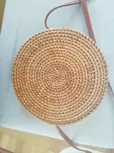 Bolso de mimbre tejido para mujer, mochila pequeña con bandoleras cruzadas de mimbre tejida a mano, perfecto para verano