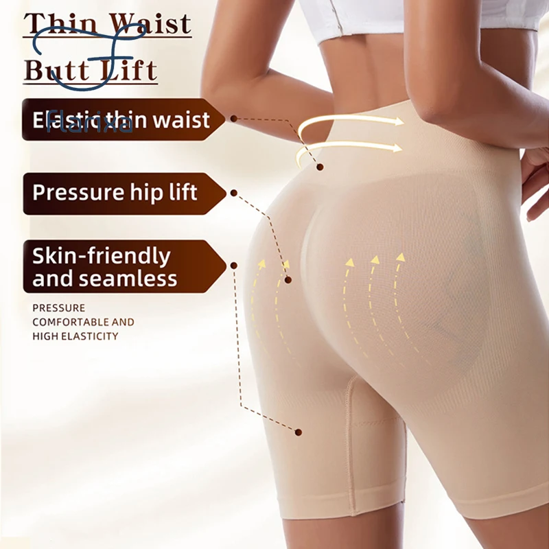 Flarixa Seamless Safety Pants Women's Shorts High Waist Abdominal Pants Postpartum Body Shaper Comfort Boxer Briefs Skirt Shorts Safety Shorts High Waist Shorts Safety Pants