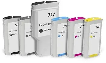 

B3P21A Yellow compatible for Hp Designjet Plotter cartridge T1500,T2500,T920-130Ml 727