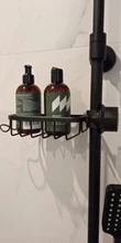 Shelf Organizer Rack-Holder Shampoo Soap Shower-Storage Aluminum-Basket for with Hooks