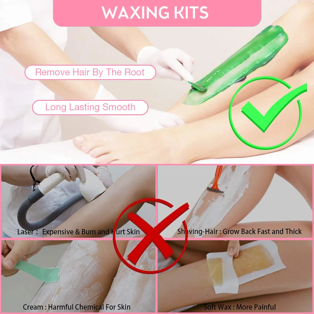 400CC Wax Heater Warmer Hair Removal Machine Wax-melt Waxing Kits With Wax  Beans Wood Stickers For Hand Foot Body Hair Epilator - AliExpress