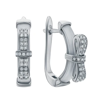 

Silver earrings with ceramics and cubic zirconia sunlight sample 925