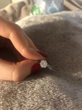 Clásico seis garra anillo de Color dorado AAA Austria anillos de boda con cristal para novia regalo de Navidad joyería de las mujeres, anillo de compromiso