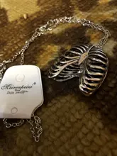 Collar de pecho anatómico para hombre, jaula de costilla humana, esqueleto colgante, moda novedosa, joyería de biología médica Vintage para hombre 2019