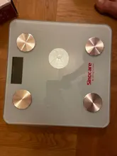 Sinocare-báscula de cuerpo inteligente para baño, medidor de composición de grasa, prueba de 12 fecha corporal, IMC, peso, salud, pantalla LED, Bluetooth