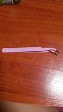 Uds de acero inoxidable pinzas Rosa recto + curva pinzas para extensiones de pestañas de uñas de arte tenazas