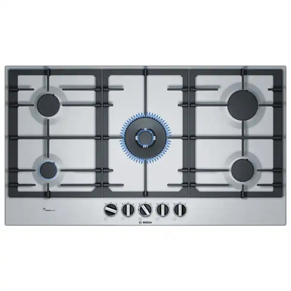 Gas Hob Bosch Pcr9a5b90 90 Cm Stainless Steel 5 Stoves