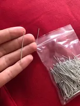 100-200 unids/bolsa 20 25 30 40 50 60 70 mm alfileres de cabeza de oro de cobre/rodio Headpins para resultados de la joyería de DIY suministros