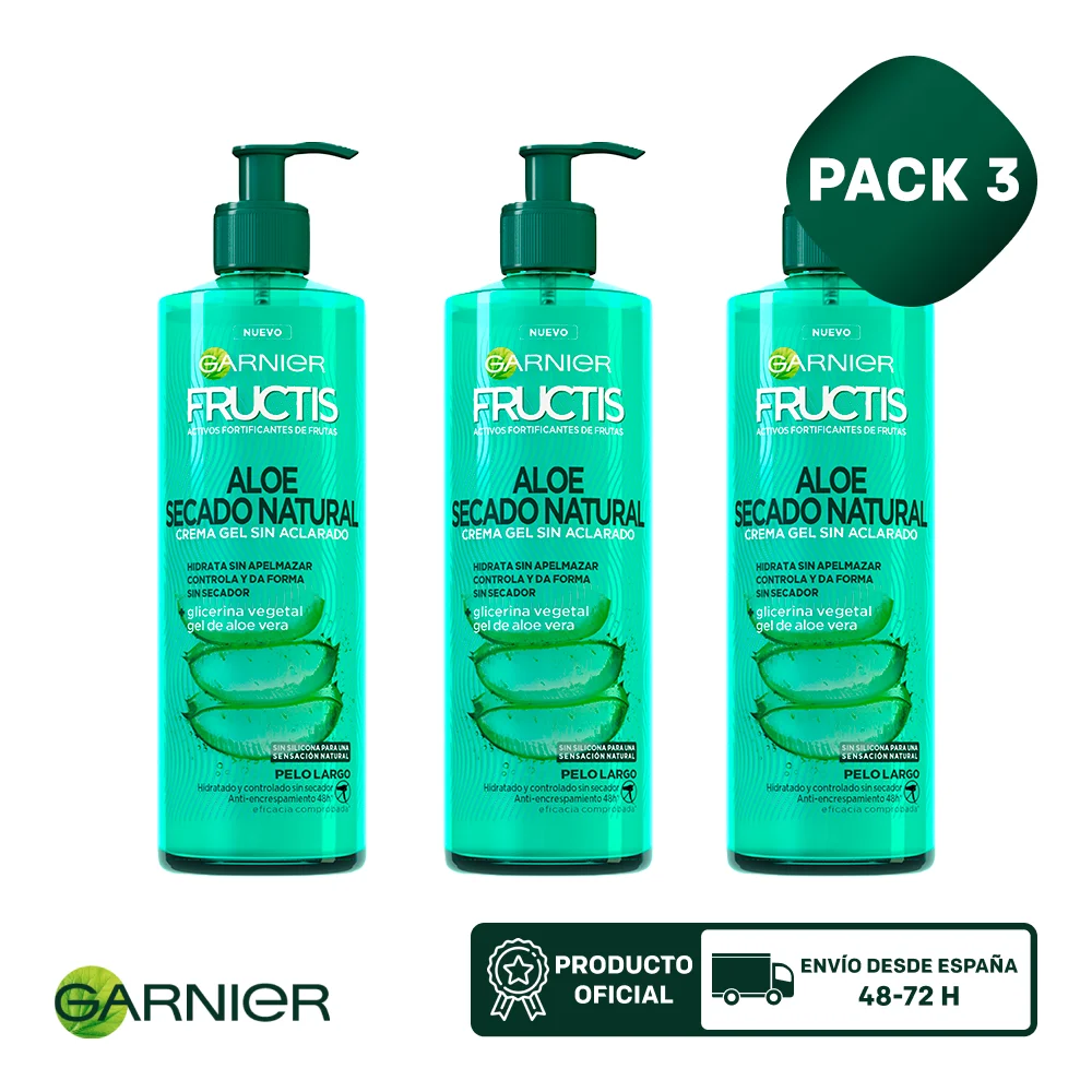 Garnier Fructis Aloe Secado al Aire Tratamiento Capilar Pelo Normal, Largo  400 ml PACK X3 Cuidado del Pelo y Estilismo| | - AliExpress